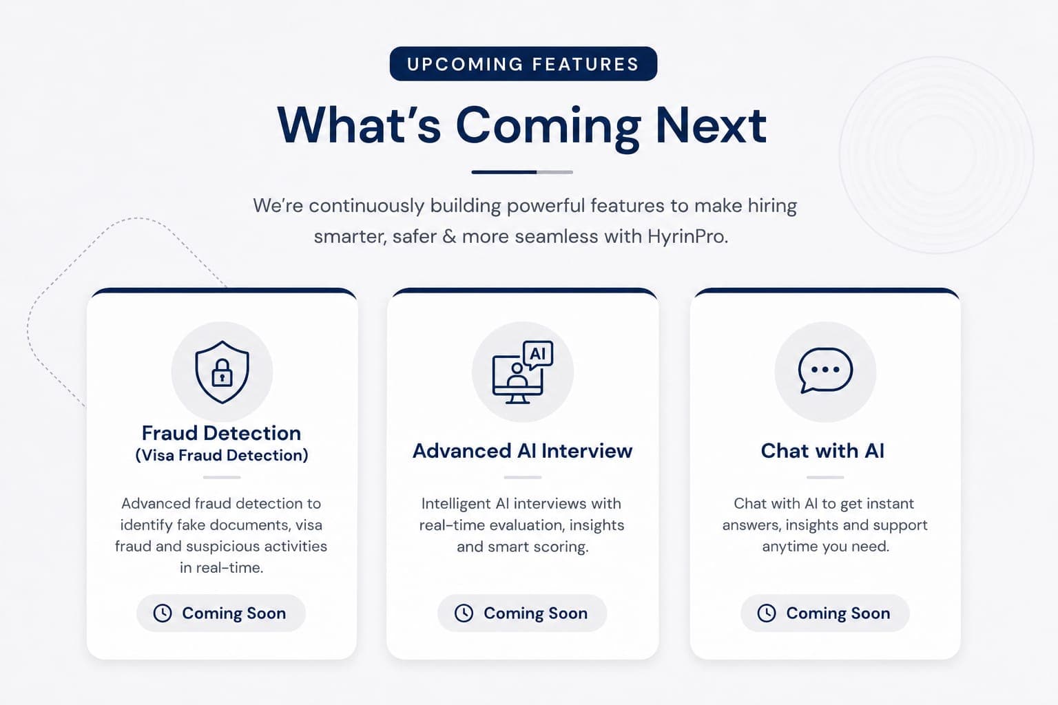 HYRINPRO Impact at a Glance: 1,000 plus recruiters use HYRINPRO everyday, 500K plus candidates processed every month, 250 plus active clients, started in 2025.